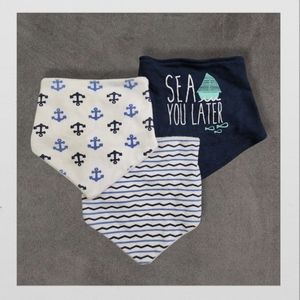 3 Pack Nautical Bibs